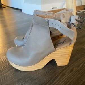 free people heeled clogs size 8 worn once